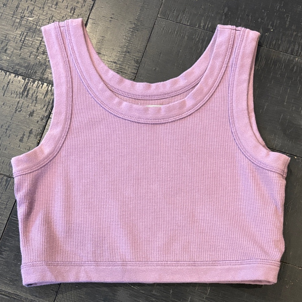 Madewell Waffle Crop Tank Top Small